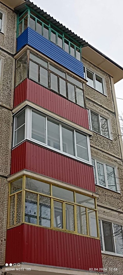 Остекление балкона раздвижными ПВХ окнами 1