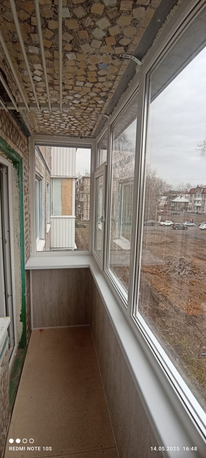 Остекление балкона раздвижные окна г.Архангельск Ломоносова д.250 к.1